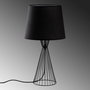 Opviq Telıs - 5371 Lámpara de Mesa con Cuerpo Metálico y Pantalla de Tela Negra